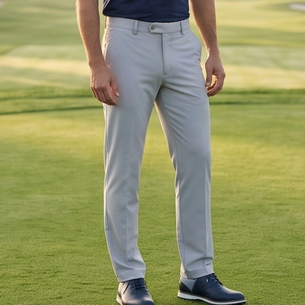 Nike Golf Dri-FIT Mens 34x32 Flat Front Chino Pants Light Gray  Performance‎